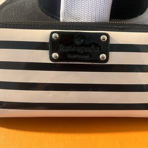 Kate Spade Monochrome Striped Clutch
